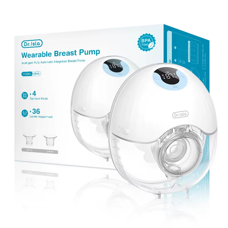 Wearable Breast Pump Hands Free Electric Breast Pumps Comfort Milk Collector Lightweight with LED Display 4 Modes & 36 Levels