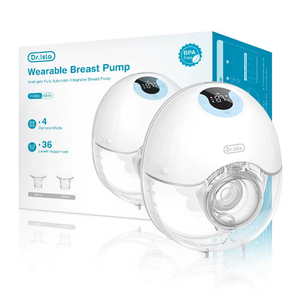 Wearable Breast Pump Hands Free Electric Breast Pumps Comfort Milk Collector Lightweight with LED Display 4 Modes & 36 Levels